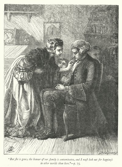 Ilustracja do Wikariusza z Wakefield (grafika) autorstwa George John Pinwell