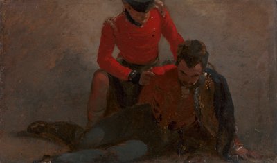 42. góral towarzyszący generałowi 7. Hussars, prawdopodobnie Henry William Bayly, pierwszy hrabia Uxbridge, później pierwszy markiz Anglesey: studium do „Bitwy pod Waterloo” autorstwa George Jones