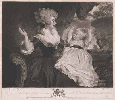 Jej Ekscelencja Księżna Devonshire i Rt Honble Lady Georgiana Cavendish autorstwa George Keating