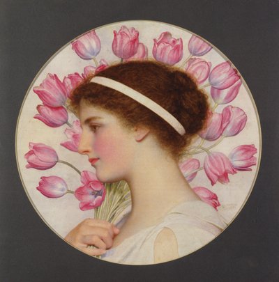 Festiwal Tulipanów, ok. 1920 (wc na papierze) autorstwa George Lawrence Bulleid