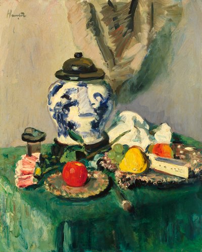 Martwa natura (olej na płótnie) autorstwa George Leslie Hunter
