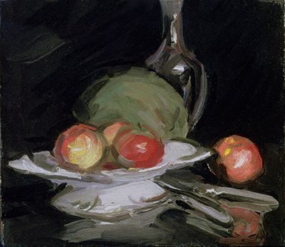 Miska Martwa Natura z Owocami, Melonem i Karafką autorstwa George Leslie Hunter