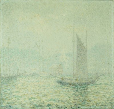 Harbor Mist (olej na płótnie) autorstwa George Loftus Noyes