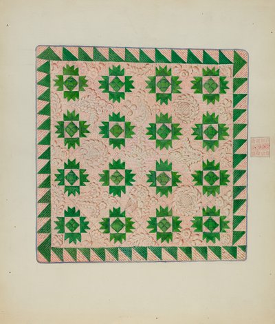 Patchworkowa kołdra autorstwa George Loughridge