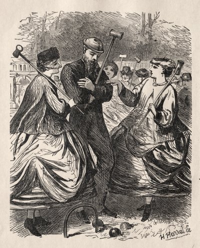 Nasza impreza krokietowa autorstwa George Louis Palmella Busson Du Maurier