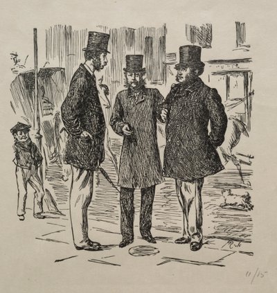 Mała chwila przed wprowadzeniem, 1865. autorstwa George Louis Palmella Busson Du Maurier