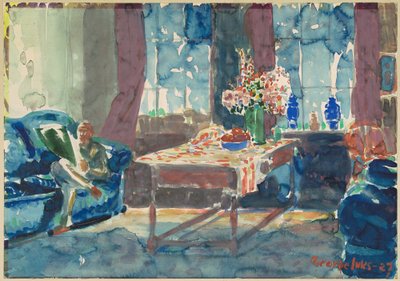 Autoportret: Wnętrze mojego mieszkania w Nowym Jorku autorstwa George Luks