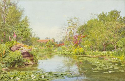 Staw z liliami (akwarela) autorstwa George Marks