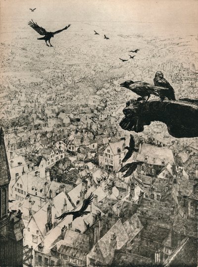 „Kawki z Chartres”, 1917 autorstwa George Marples