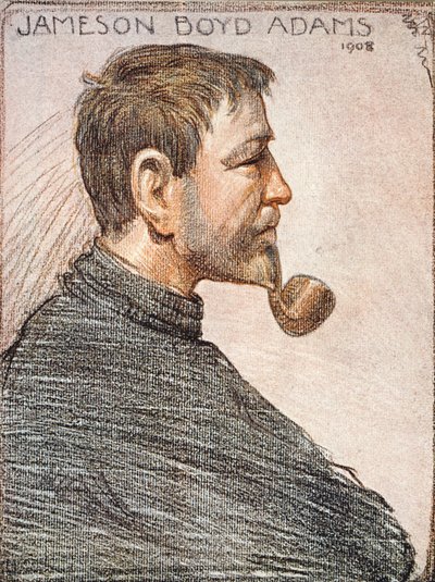 Portret Jamesona Boyda Adamsa (1880-1962) z „Serca Antarktyki” Sir Ernesta Shackletona (1874-1922) c.1909 autorstwa George Marston