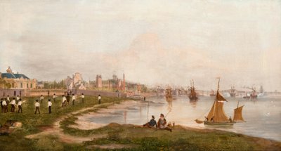 Magdalen Green przed koleją Dundee do Perth autorstwa George McGillivray