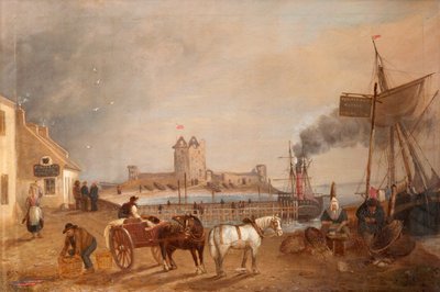 Old Jetty, Broughty Ferry [lub „Baiting the Line”] autorstwa George McGillivray