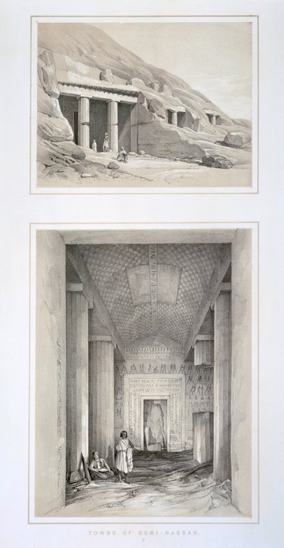 Grobowce Beni-Hassana, Egipt, XIX w. autorstwa George Moore