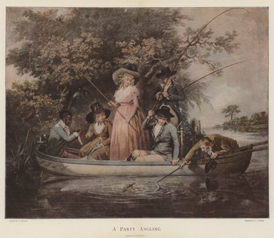 Wędkarstwo imprezowe (chromolitho) autorstwa George Morland