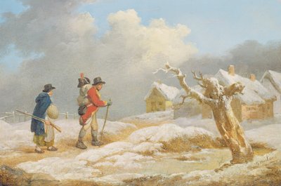 Powrót żołnierza (olej na panelu) autorstwa George Morland