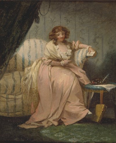 Kobieta o imieniu Anne, żona artysty autorstwa George Morland