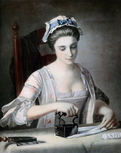 Pokojówka do prasowania, XVIII wiek. autorstwa George Morland
