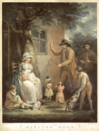 Tańczące psy, ok. 1800 autorstwa George Morland