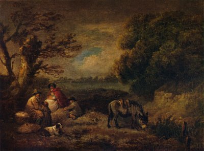 Cyganie odpoczywający z Osłem, 1795 autorstwa George Morland