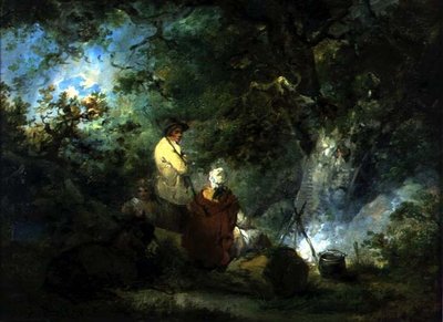 Cyganie przy ognisku autorstwa George Morland