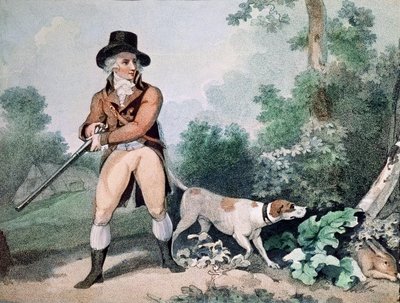 Strzelanie do zająca grawerowane przez C. Cotton (grawerowanie punktowe) autorstwa George Morland