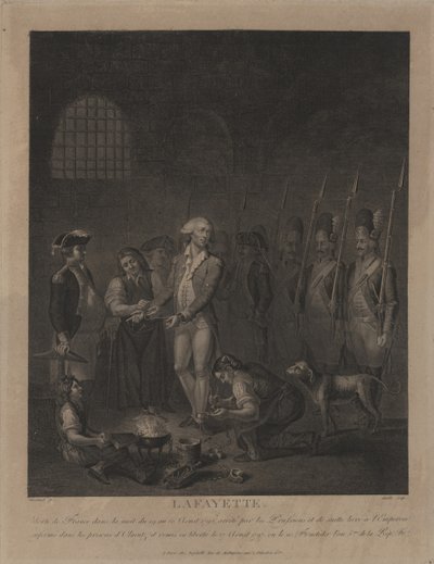 Lafayette w więzieniu w Olmütz autorstwa George Morland