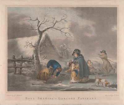 Zestaw czterech: chłopcy na łyżwach autorstwa George Morland