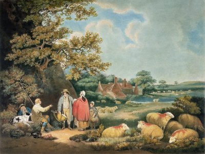 Pasterze, rycina Williama Warda (1766-1826), wyd. przez H. Morland, 1806 (grawerowanie mezzotinta) autorstwa George Morland