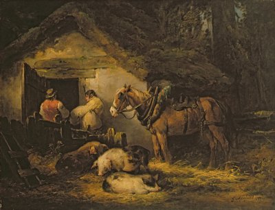 Drzwi do stajni autorstwa George Morland