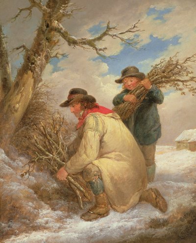 Zbieracze gałązek w śniegu autorstwa George Morland