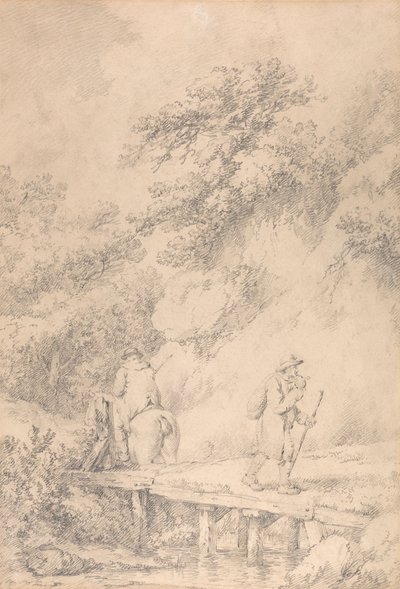 Dwóch mężczyzn na wiejskiej drodze autorstwa George Morland