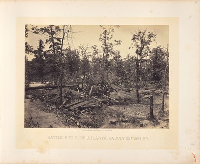 Pole bitwy pod Atlantą, Georgia, 22 lipca 1864 r., nr 1 autorstwa George N. Barnard