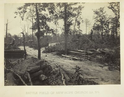 Pole bitwy kościoła New Hope, GA, nr 1, 1866. autorstwa George N. Barnard