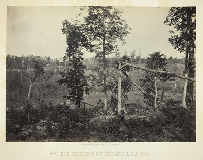 Pole bitwy pod Resacca, GA, nr 2, 1866. autorstwa George N. Barnard