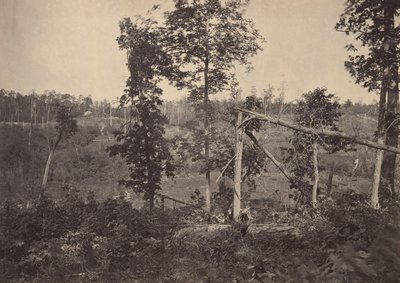 Pole bitwy pod Resacca, Georgia nr 2, lata 60. XIX wieku. autorstwa George N. Barnard