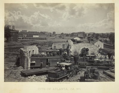 Miasto Atlanta, GA, nr 1, 1866. autorstwa George N. Barnard