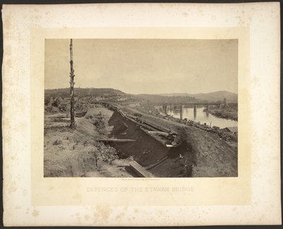 Obrona mostu Etawah autorstwa George N. Barnard