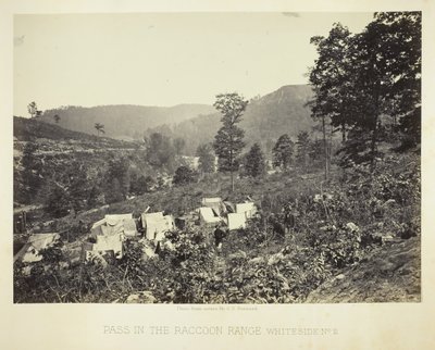 Przełęcz w Raccoon Range, Whiteside nr 2, 1864. autorstwa George N. Barnard