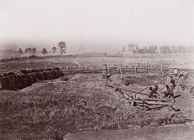 Fortyfikacje rebeliantów przed Atlantą, ca. 1864. autorstwa George N. Barnard