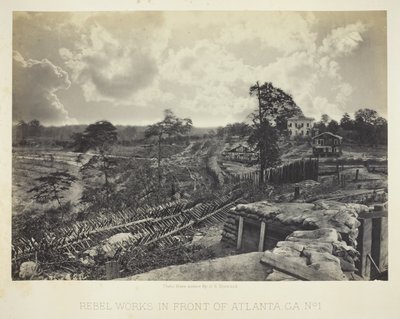 Rebel Works in Front of Atlanta, GA, nr 1 autorstwa George N. Barnard