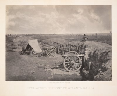 Rebel działa przed Atlantą, GA autorstwa George N. Barnard
