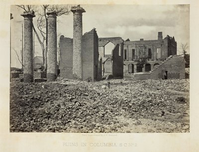 Ruiny w Kolumbii, SC, nr 2, 1865. autorstwa George N. Barnard