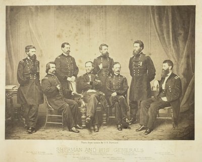 Sherman i jego generałowie, 1865. autorstwa George N. Barnard