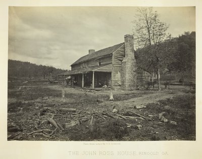 Dom Johna Rossa, Ringgold, GA, 1866. autorstwa George N. Barnard