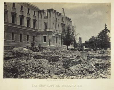 Nowy Kapitol, Kolumbia, SC, 1865. autorstwa George N. Barnard