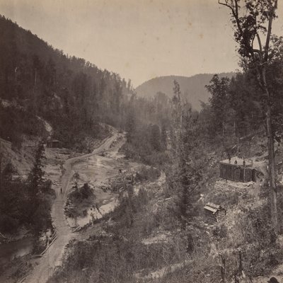Dolina Whiteside poniżej mostu autorstwa George N. Barnard