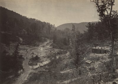 Whiteside Valley Below the Bridge, lata 60. XIX wieku. autorstwa George N. Barnard