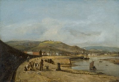 „Swansea z zachodniego molo”, 1820 autorstwa George Orleans De La Motte