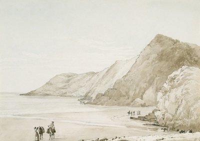 Caswell Bay (akwarela i ołówek na papierze) autorstwa George Orleans Delamotte