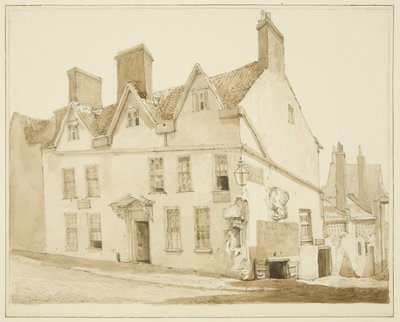 Róg Pipe Lane i Frogmore Street (ołówek i akwarela na papierze) autorstwa George Orleans Delamotte